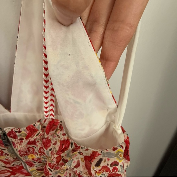 Alice + Olivia 10 Karolina Maxi Dress Braided Strap Tiered Ruffle Ikat Print - Picture 9 of 16